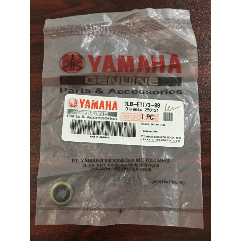 SEAL BAUT / WASHER SEALING 1LB1 / SEAL TUTUP KLEP BLOK HEAD MOTOR YAMAHA YGP 1LB-E1173-00 MIO J / MI