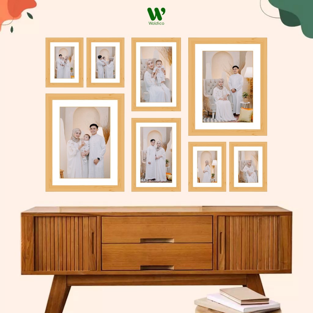Paket Cetak Foto dan Bingkai List Kayu 8 Pcs / Cetak Foto Set