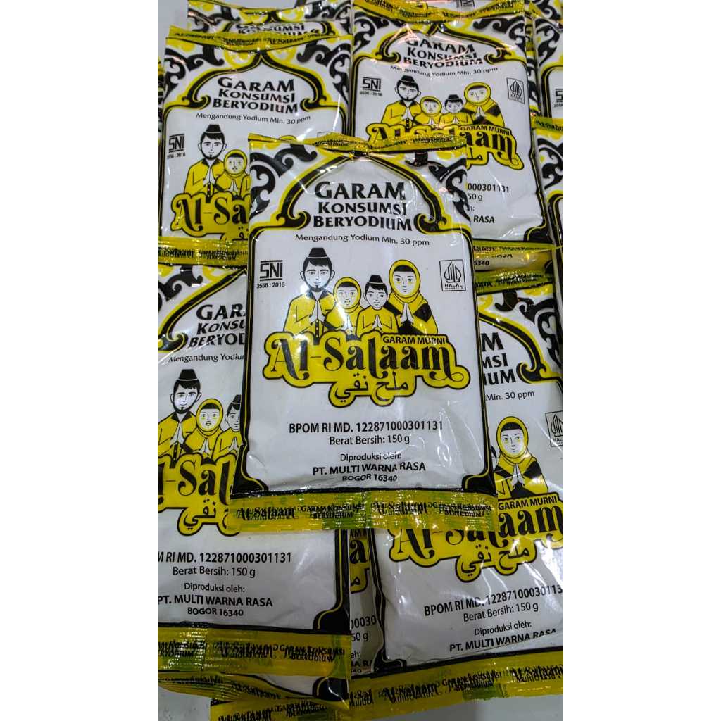 

[Isi 20 BUNGKUS] Garam Al-Salaam (BERYODIUM) 150 gram per bungkus