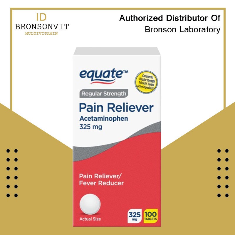 equate regular strength pain reliever Acetaminophen 325mg 100 tablet