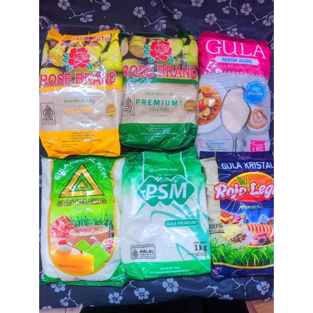 

Gula kristal 1kg rose brand dan PSM