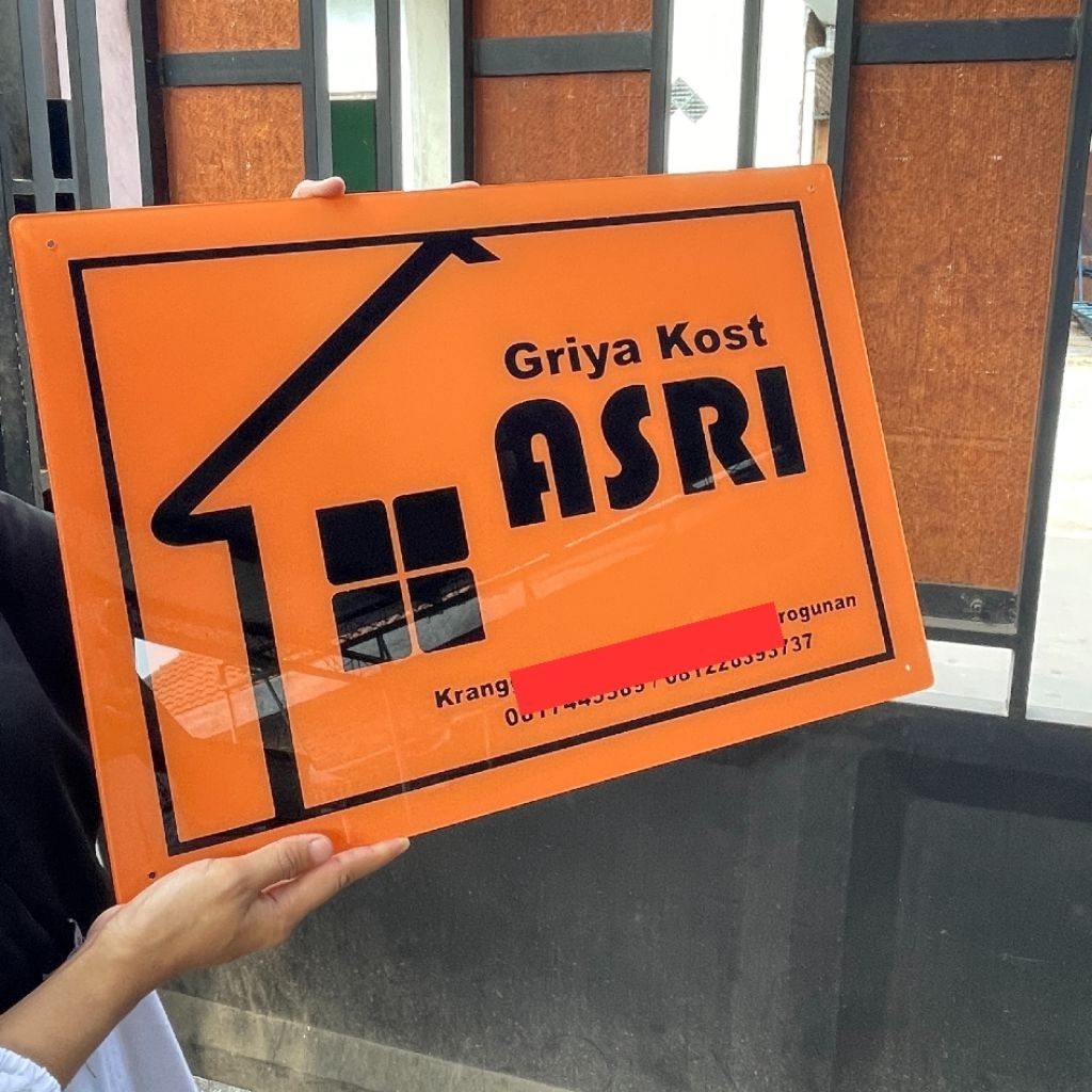 

Papan Nama Logo Usaha Kost Akrilik Stiker Sign Board Papan Tanda