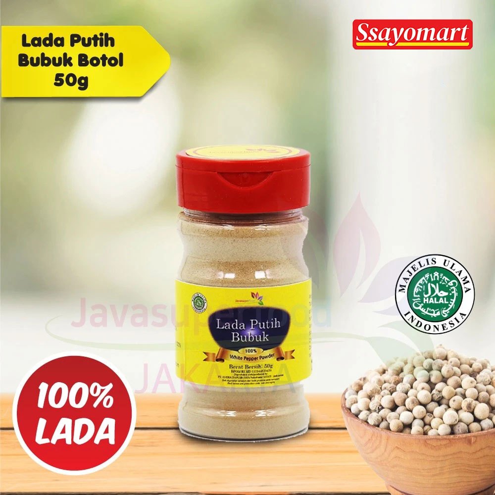

Lada Putih Bubuk Botol / White Pepper Powder Bottle 50g