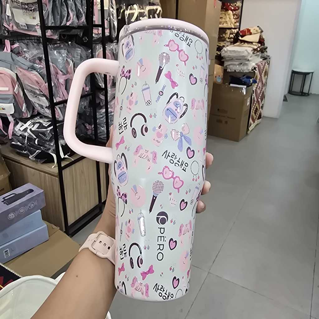 READY STOCK ‼️ Pero Elara Tumbler Permos 1182ML With Handle - Botol Minum Tumbler Vakum 1182ML
