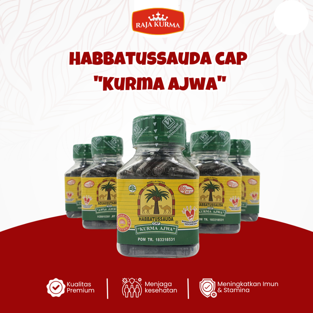 Habbatussauda Cap Kurma Ajwa Original Jintan Hitam Boster Imunitas Tubuh