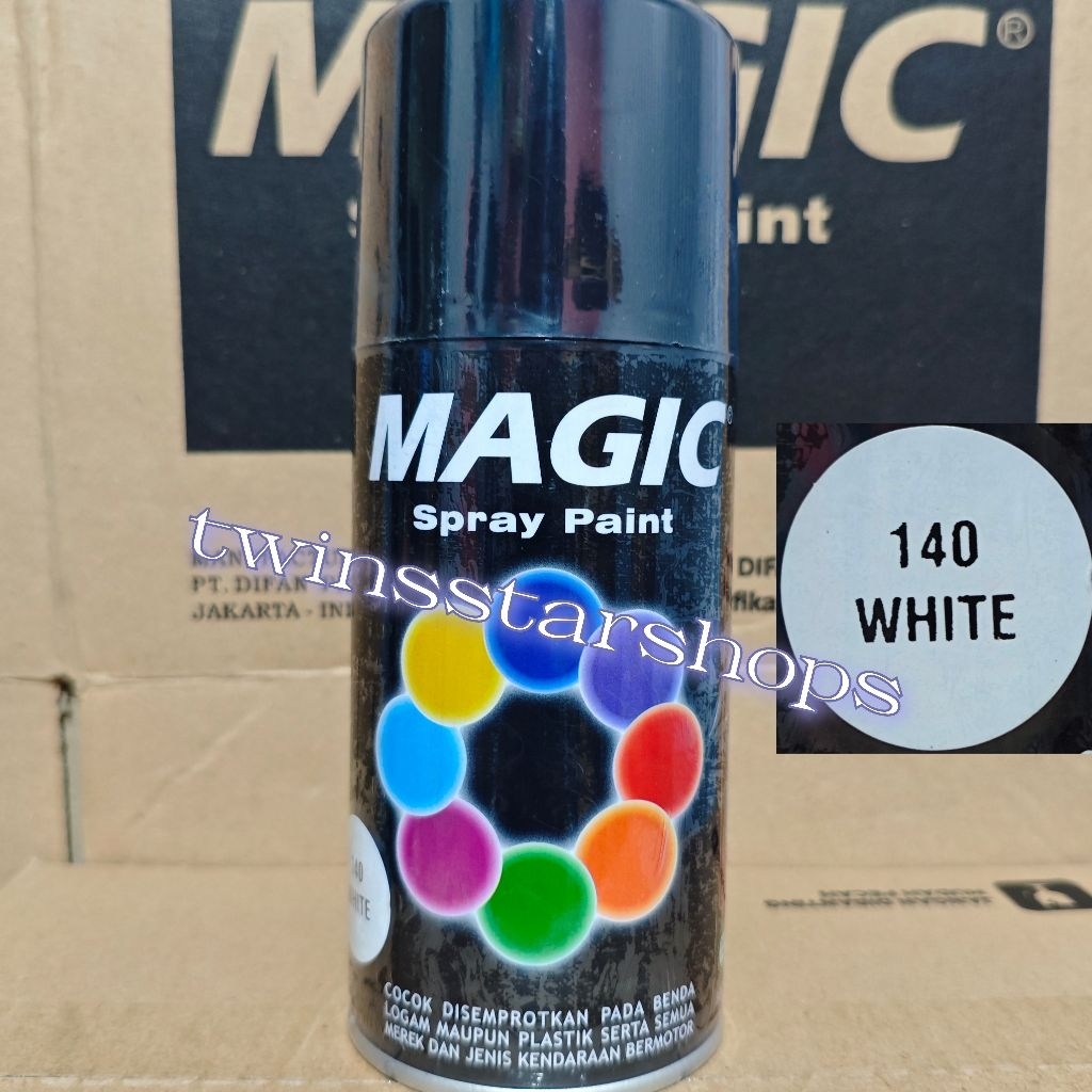 Pilok Pilox Pylox Cat Magic White 140 Putih Glossy Mengkilap Spray Paint 300cc
