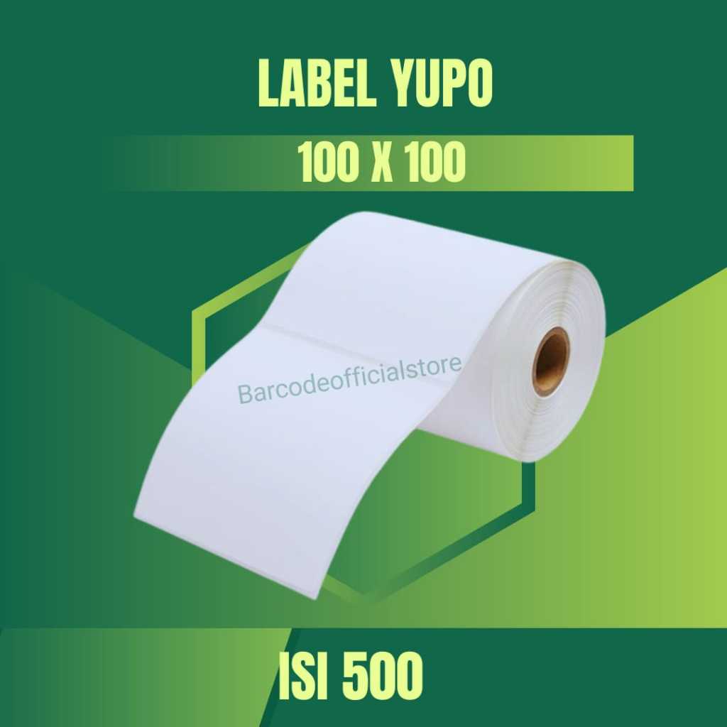

LABEL YUPO 100X100 - STIKER YUPO 10X10 CM ISI 500 PCS - Yupo Synthetic Label Barcode 100 X 100 MM ISI 500 PCS
