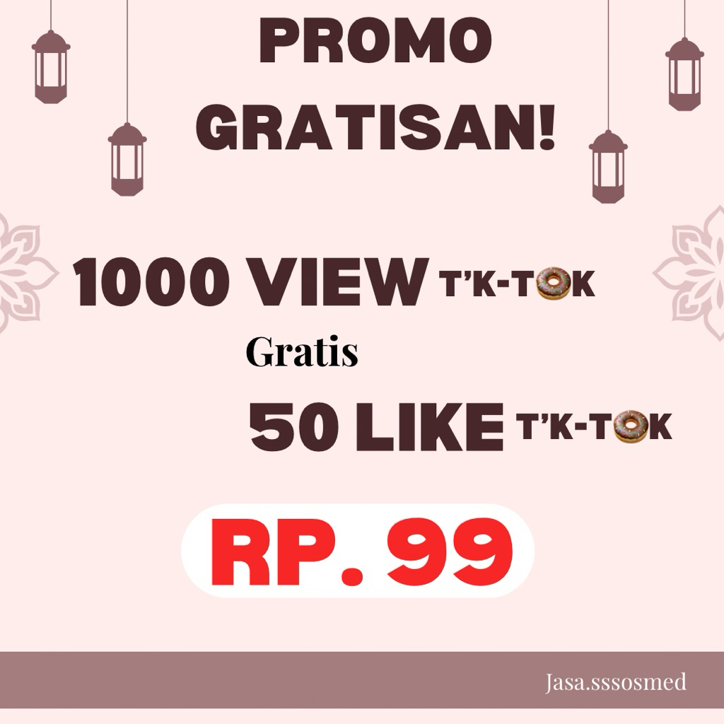 PROMO GRATISAN 1000 View Gratis 50 Like Bergaransi Tiktok FYP TERMURAH