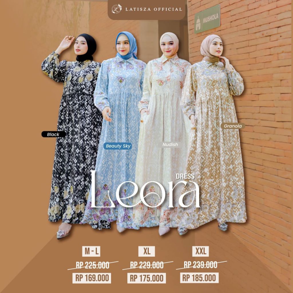 Leora Dress By Latisza / rayon premium / gamis murah / best seller