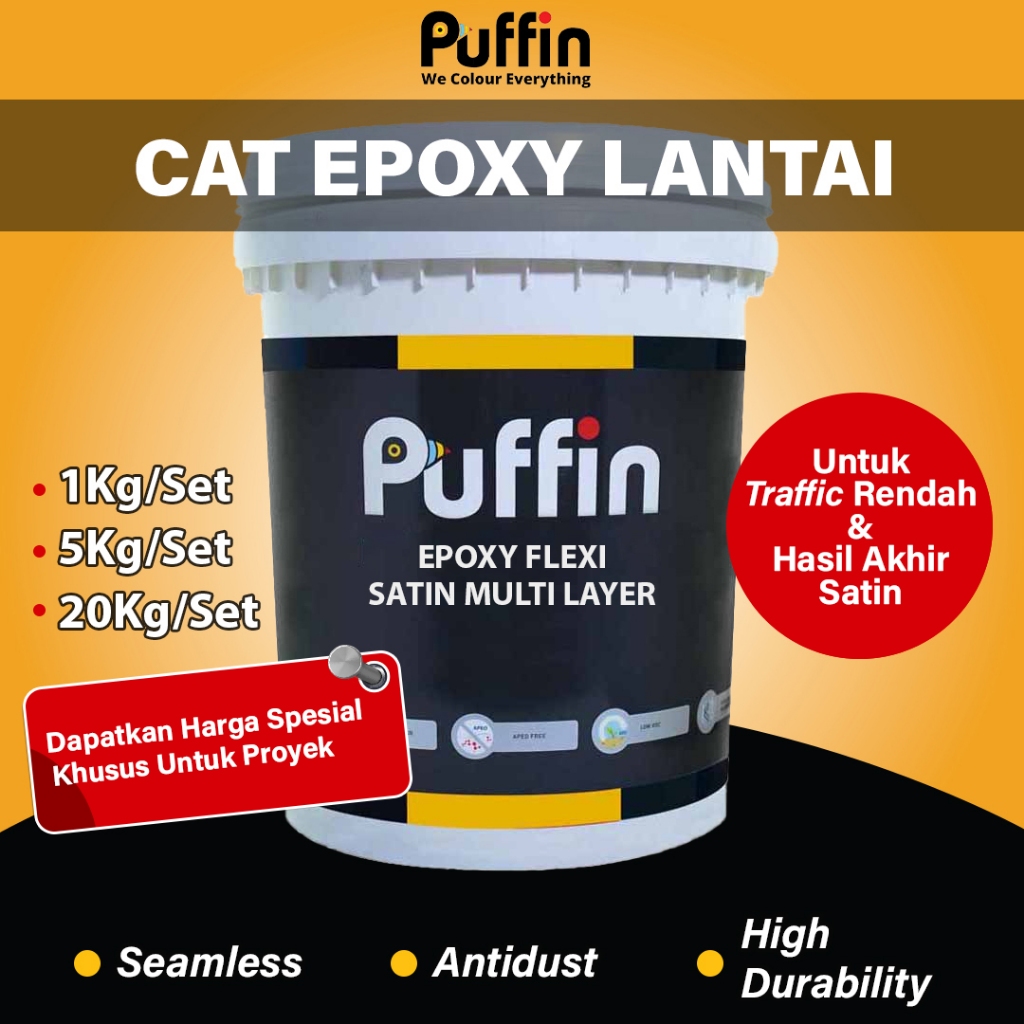 Cat Epoxy Lantai Puffin Epoxy Flexi Satin MULTI LAYER