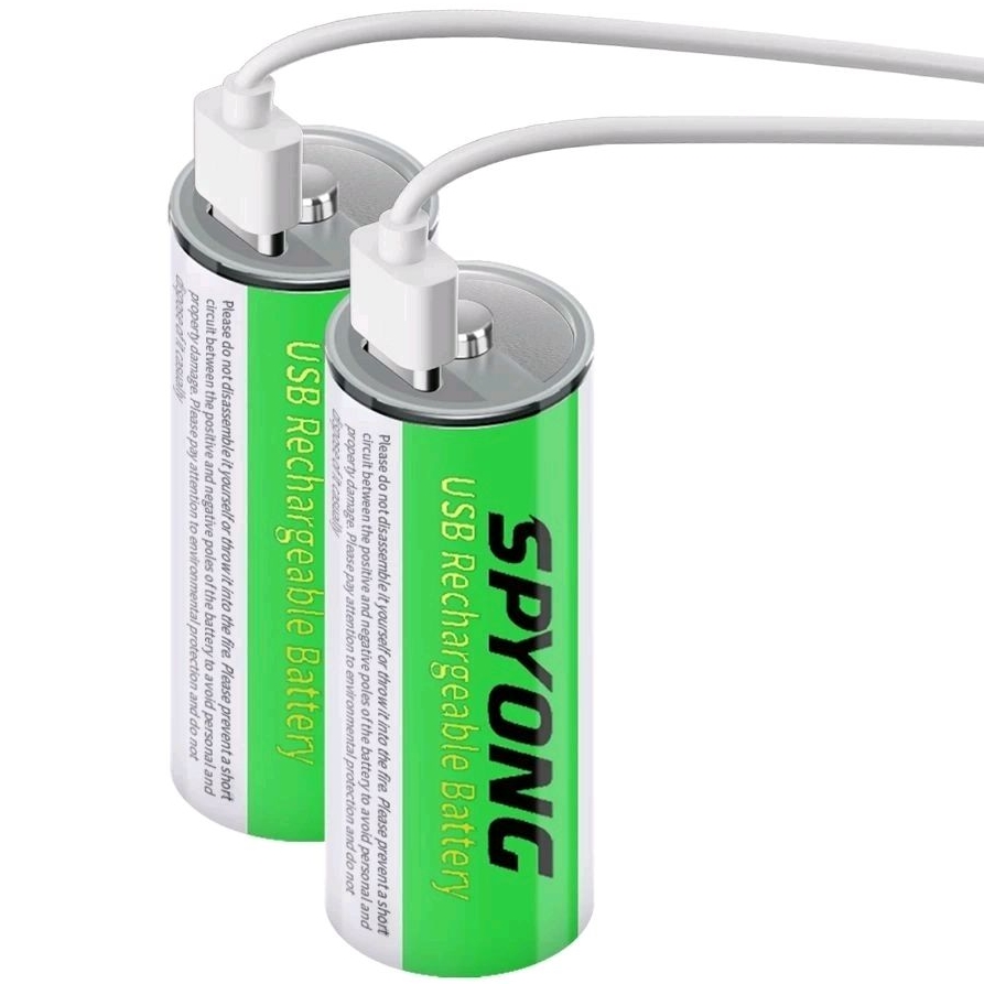 (TANPA Bungkus) Baterai AA A2 1,5V 1,5 Volt Cas Charger Charge USB Type C Tipe C Isi Ulang Batere Ba