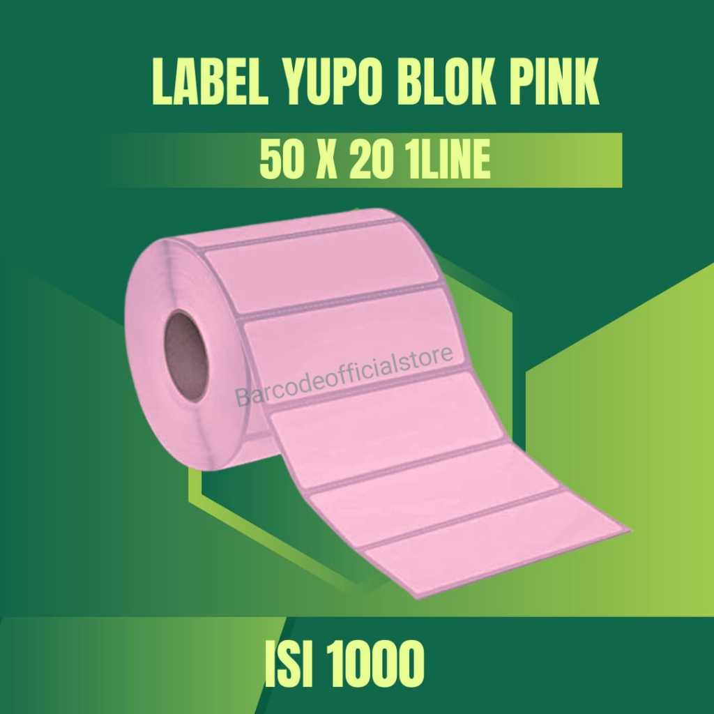 

LABEL YUPO 50X20-1UP isi 1000 BLOK WARNA - Label Stiker Yupo 50x20mm 1 Line isi 1000 Warna