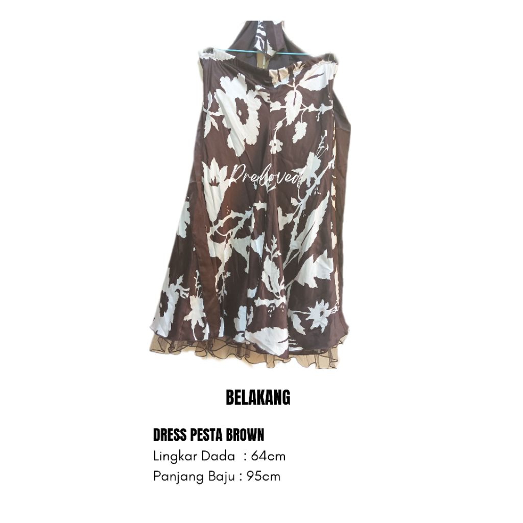 PRELOVED DRESS PESTA COKELAT/DRESS CANTIK/BAJU WANITA