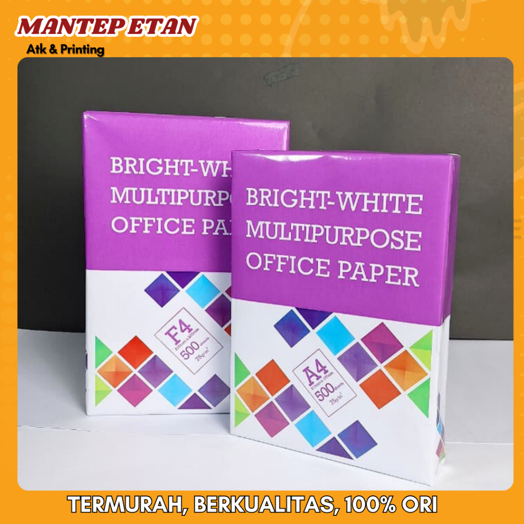 

Kertas HVS Putih BMO 75GSM Bright-White Multipurpose Office Paper A4/F4