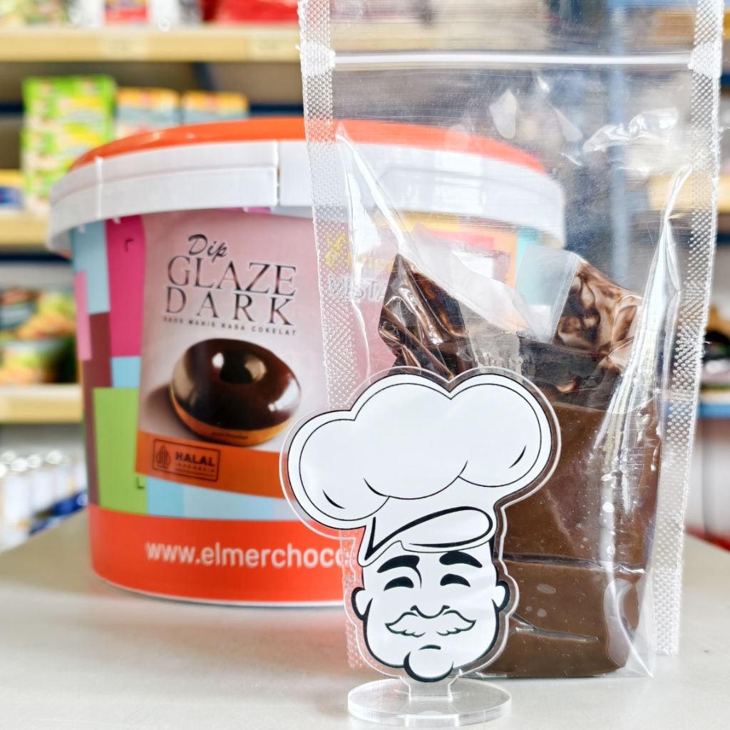 

Elmer Glaze Dark Coklat 250Gr / Topping Donat Dark Coklat / Dip Glaze Dark Chocolate Elmer