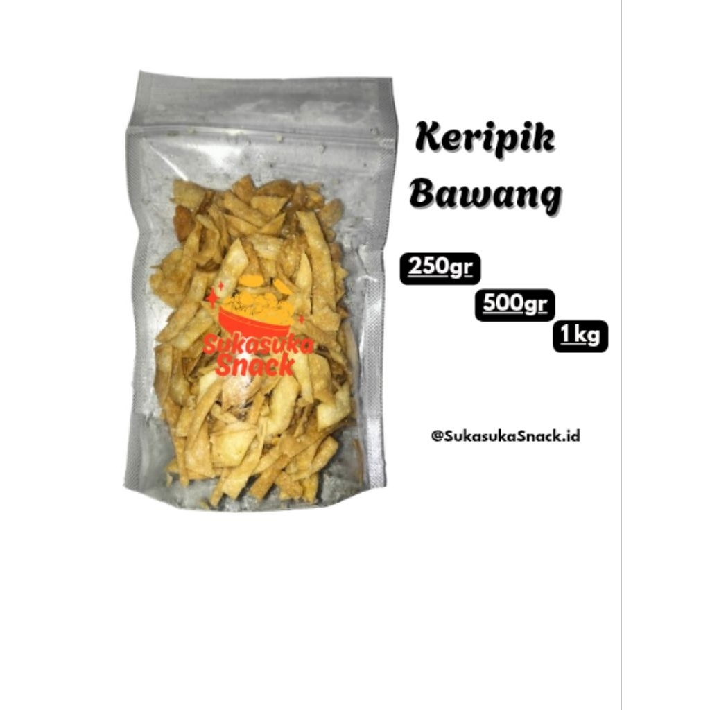 

[SukasukaSnack_id] KERIPIK BAWANG GURIH VARIAN ORGINAL/PEDAS 250Gr 500Gr 1Kg