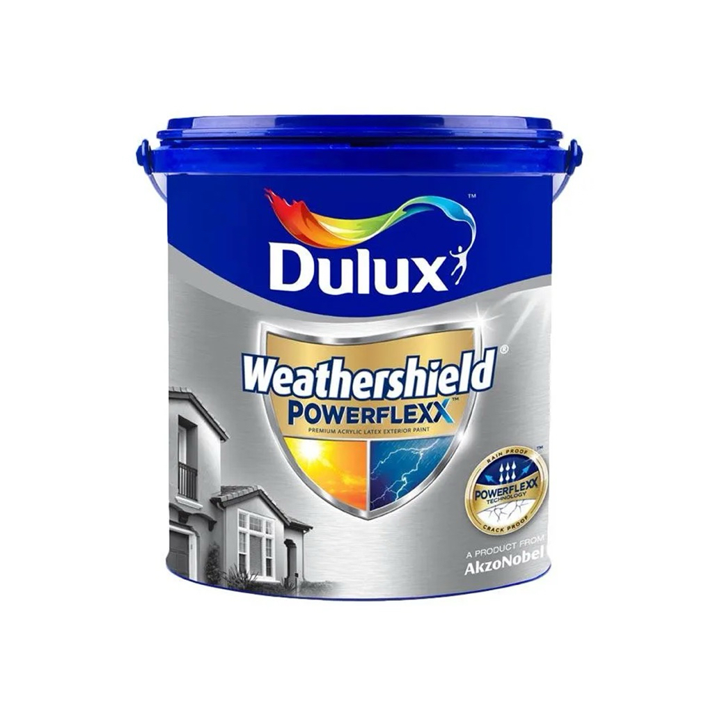DULUX WEATHERSHIELD POWERFLEX 20L BRILLIANT WHITE / WARNA