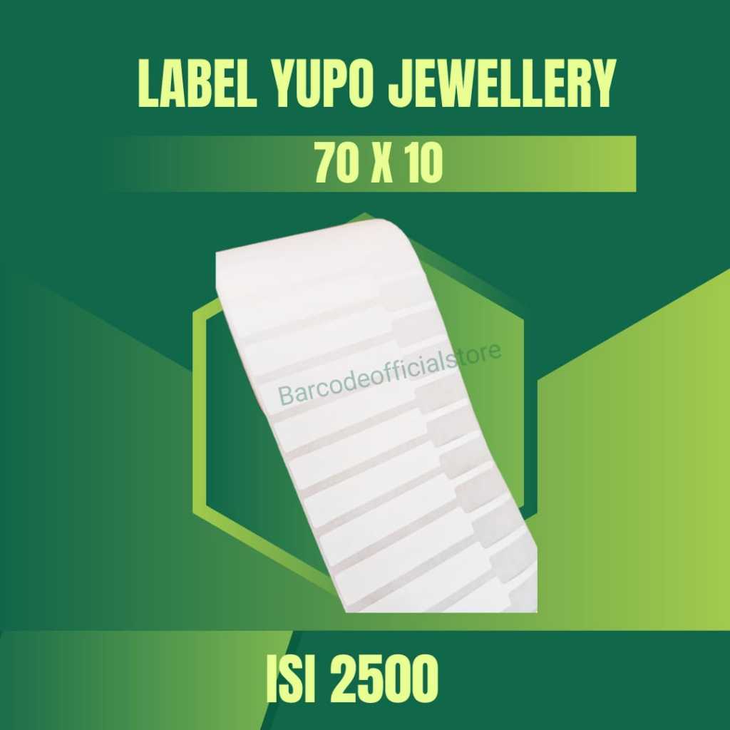 

Label Barcode Yupo 70x10mm ISI 2500pcs /Label Toko Emas/Stiker Jawelery