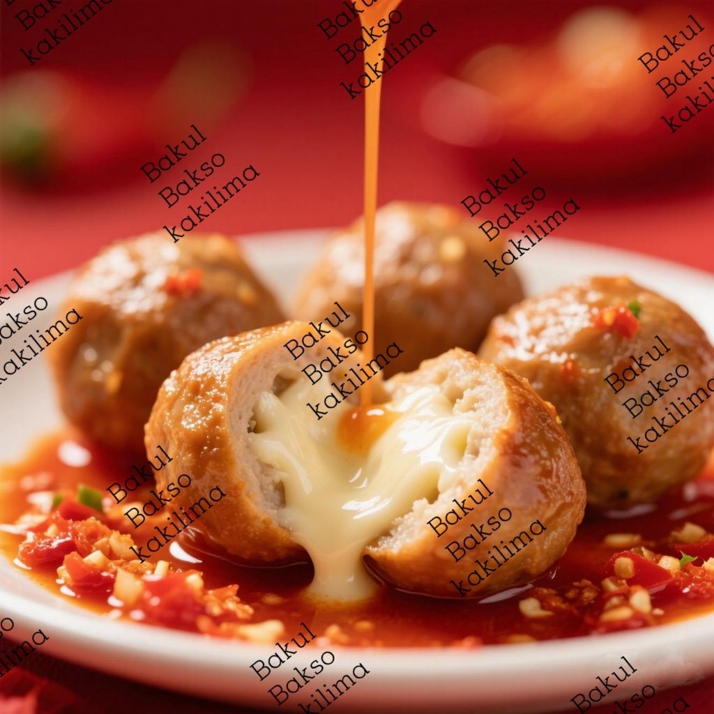 

Bakso keju Mozarella isi melimpah medium isi 3 butir