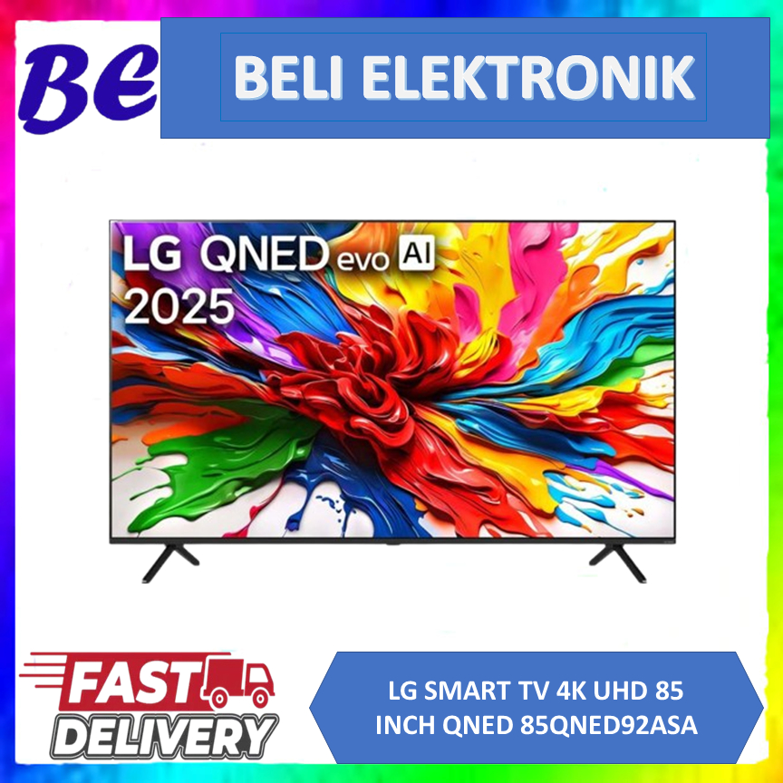 TV LG 85QNED92ASA 85 INCH QNED MINI LED EVO AI UHD 4K HDR SMART TV 2025 85QNED92