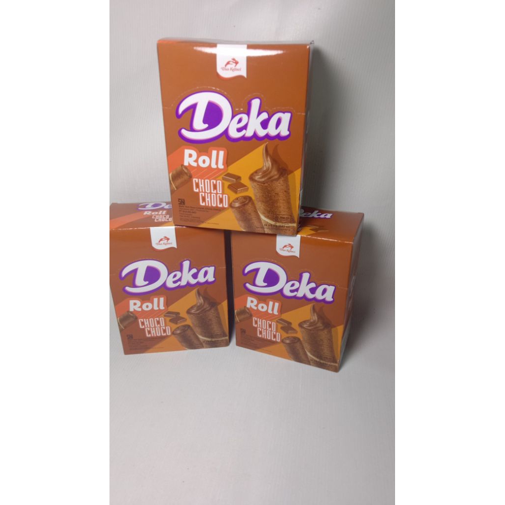 

Deka Wafer Roll Choco Choco 1 box isi 24 pcs 6,5 g 1000 an