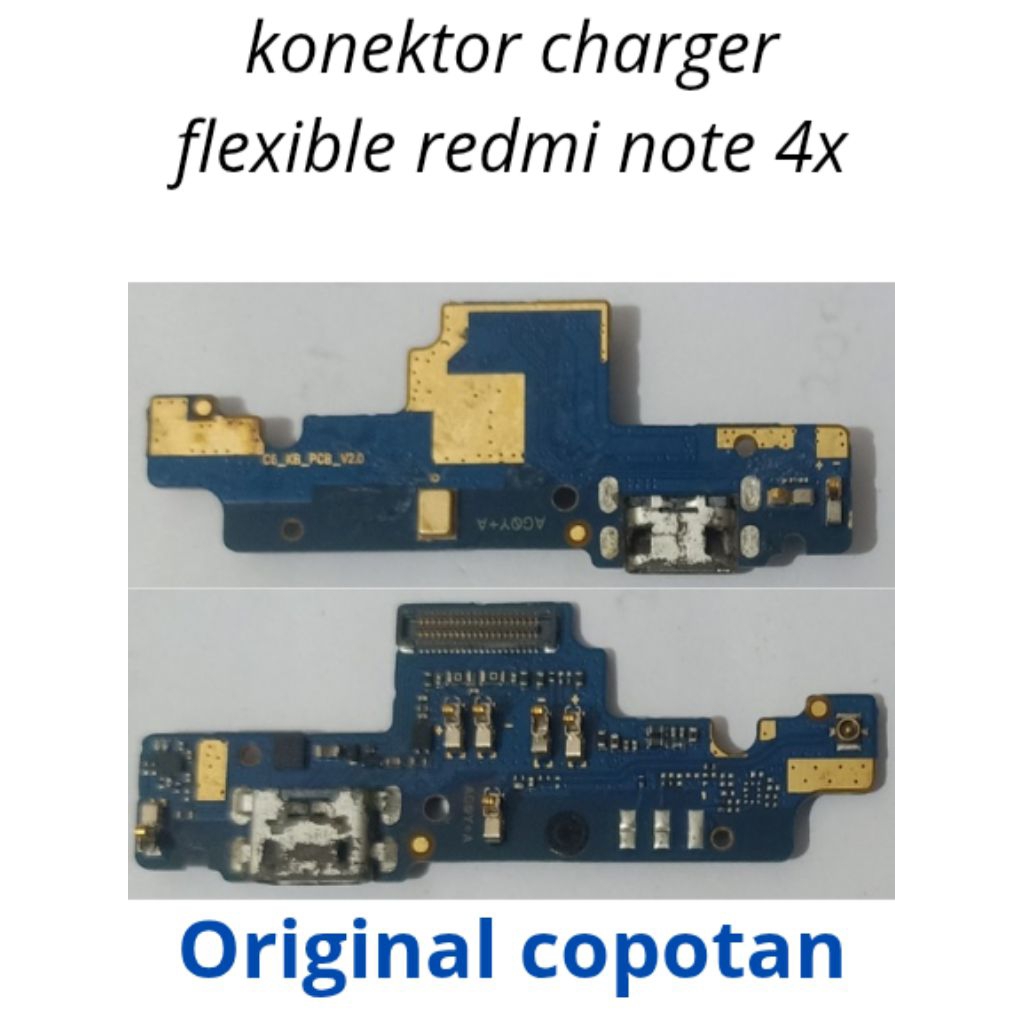 papan konektor charger flexible Redmi 4x original copotan