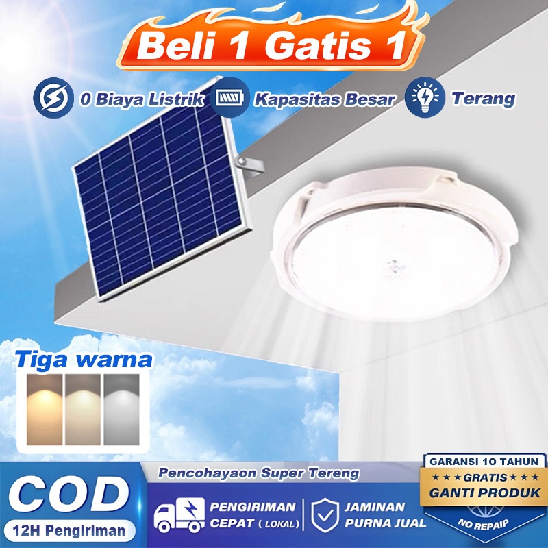 Clevates - Beli 1 Gatis 1 lampu panel surya Solar Ceiling Lampu indoor Solar Cell lampu tenaga surya