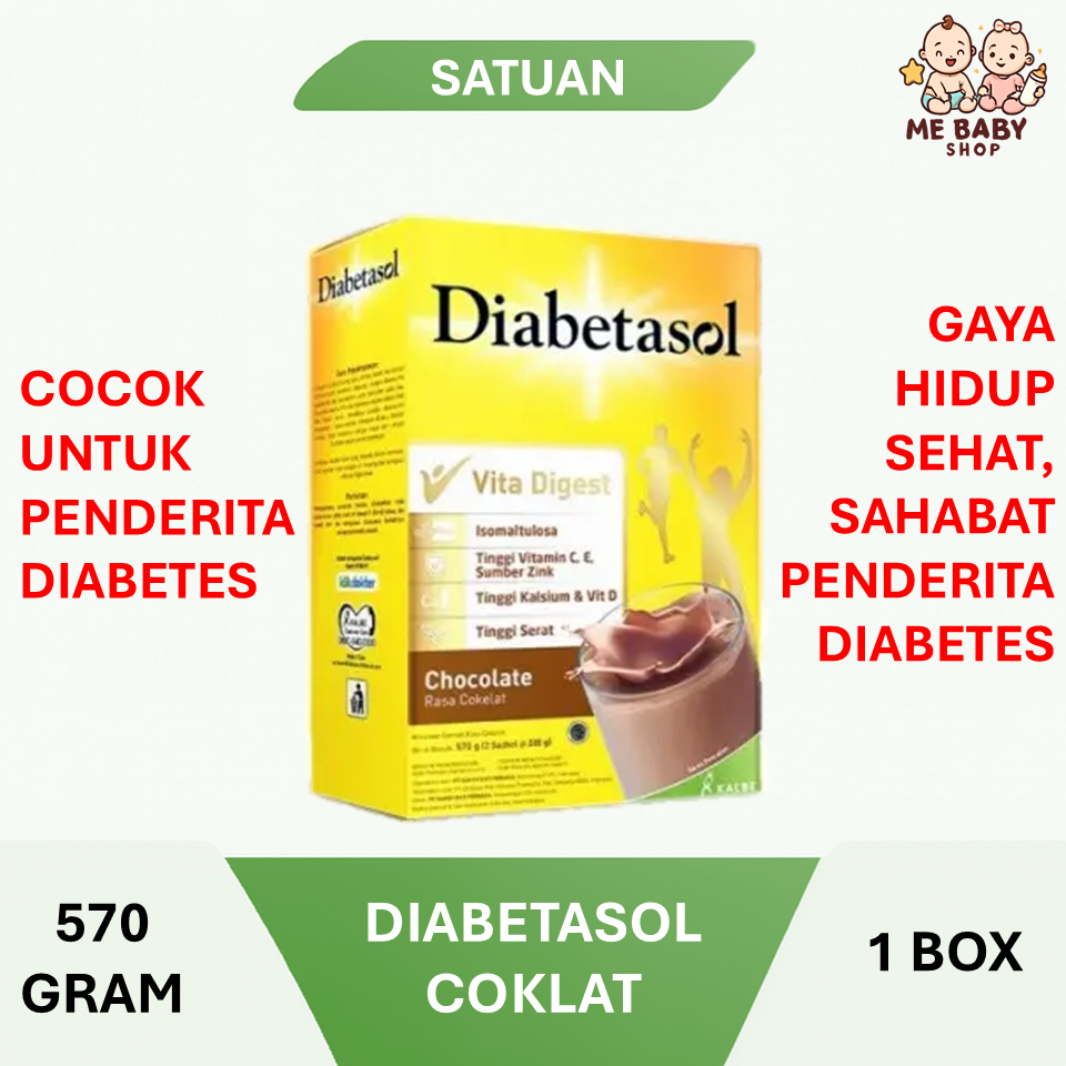 

Diabetasol Susu Coklat 570 GRAM – Formula Khusus untuk Asupan Gizi Sehat Penyandang Diabetes
