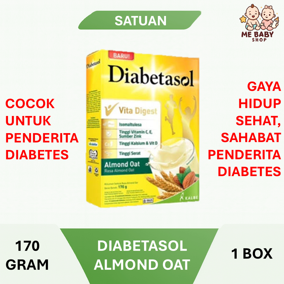 

Diabetasol Almond Oat 170 g – Nutrisi Pengganti Makan dengan Indeks Glikemik Rendah