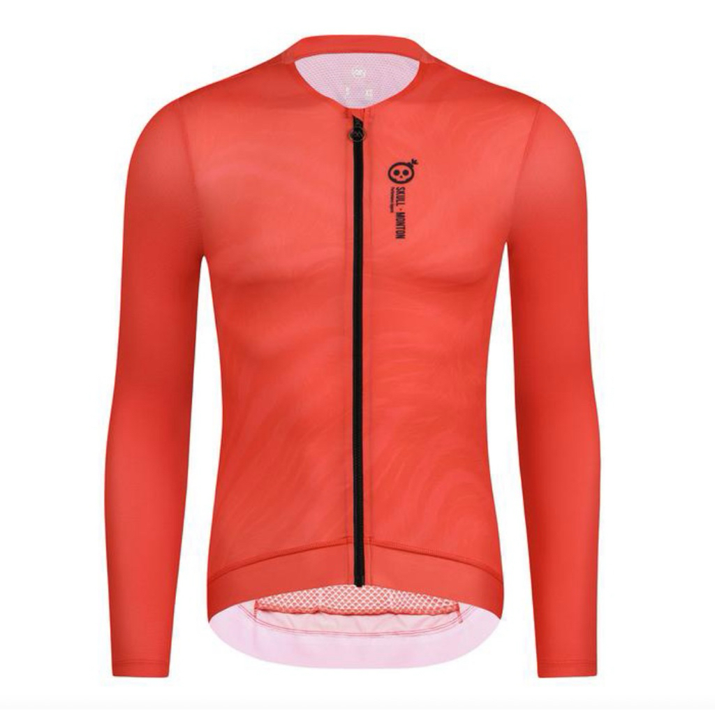 [Preloved] cycling jersey long Monton Urban Tiger Skin red man (L)