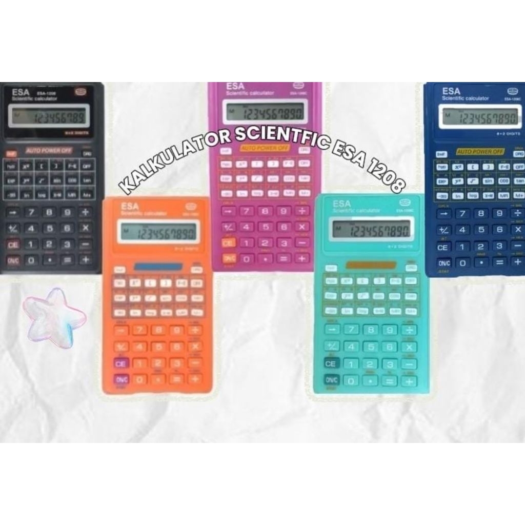 

Kalkulator Scientific Esa 1208 / Kalkulator Ilmiah Warna Warni Free Baterai