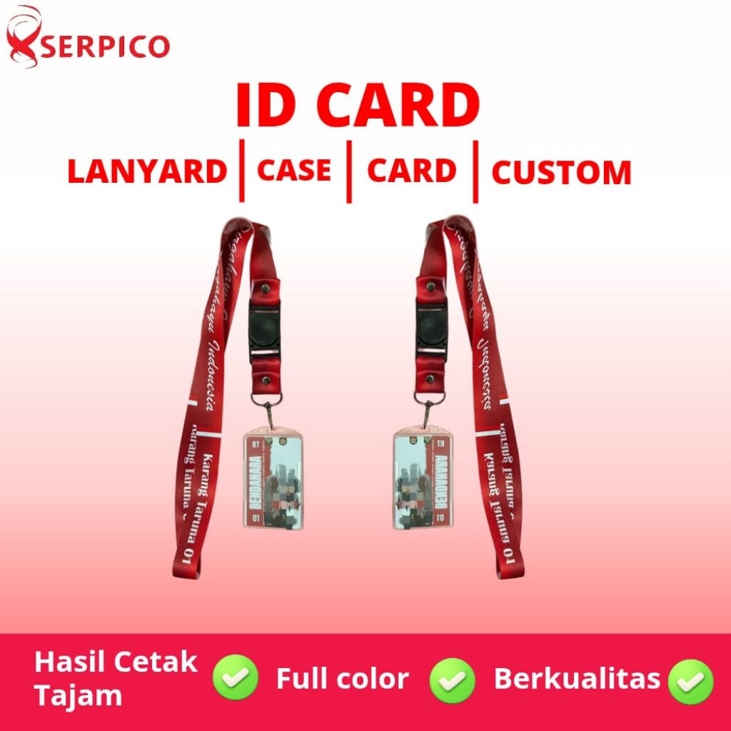 CETAK ID CARD | SATU SET ID CARD | NAME TAG CUSTOM | ID CARD CUSTOM | CETAK ID CARD+TALI LANYARD+CAS