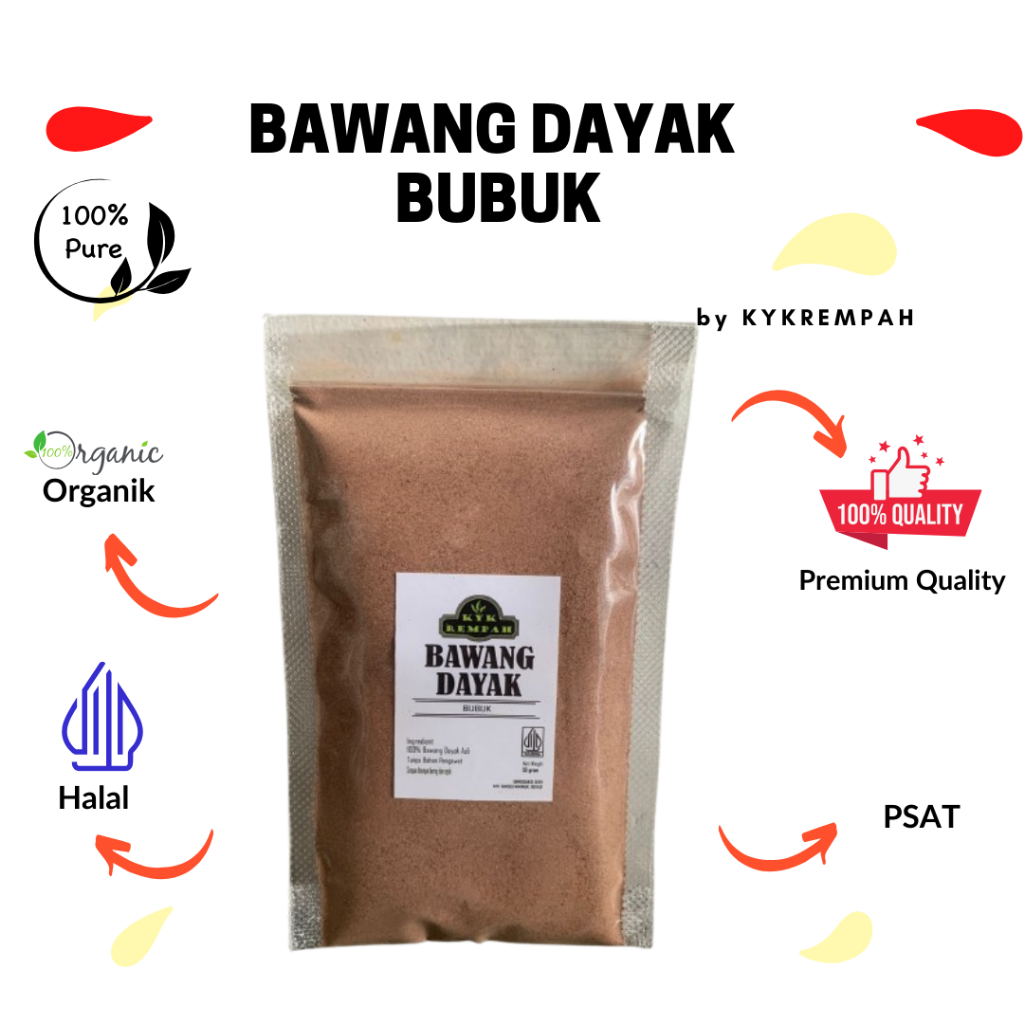 

Bawang Dayak Bubuk Murni / Bubuk Bawang Dayak