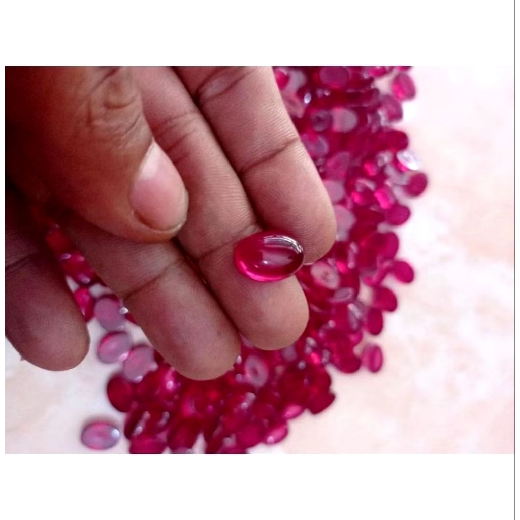 Batu Akik Merah Siem Bangkok Asli Keras 9 shm 14x10 mm