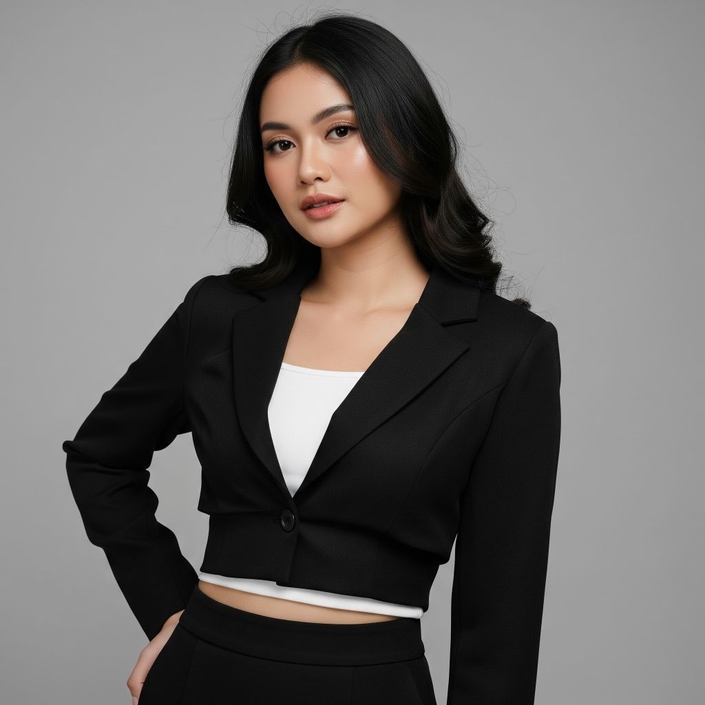 Blazer crop wanita/Jas blazer crop wanita/blazer crop wanita Korean style/jas formal crop wanita