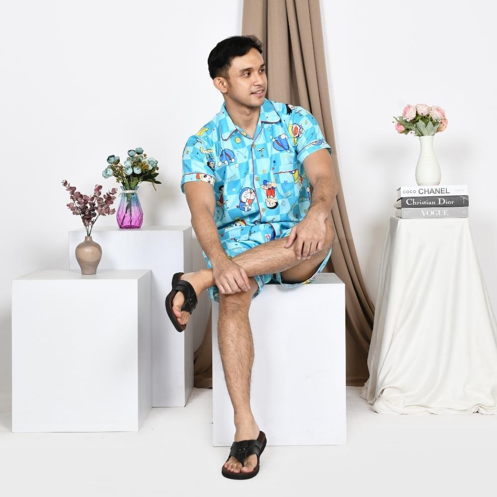 Big Promo Big Sale Cuci Gudang Piyama Pria Hp ( M, L, Xxl ) Bahan Katun / Setelan Baju Tidur Celana