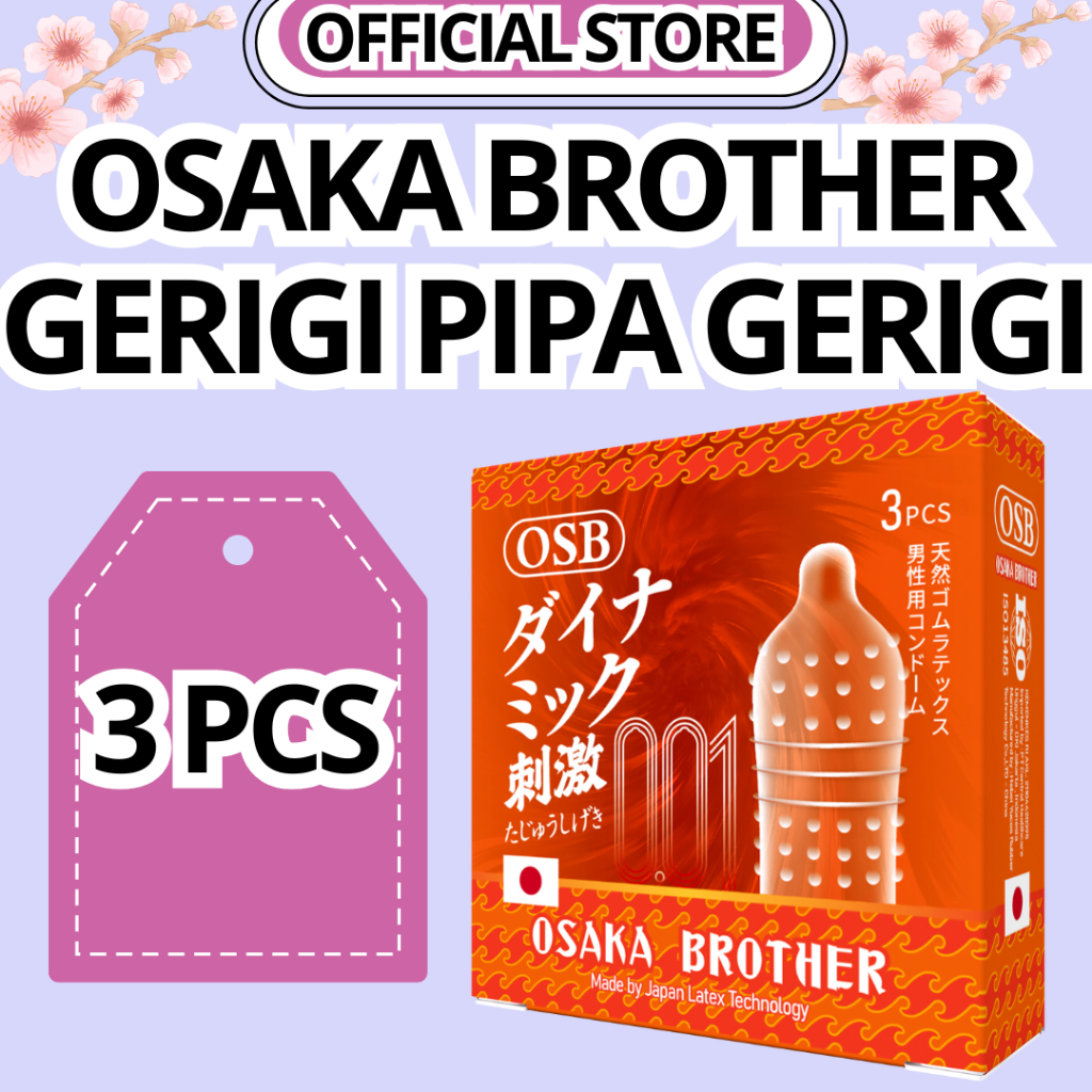 Osaka Brother 001 Condom Gerigi Pipa Gerigi 3 Pcs