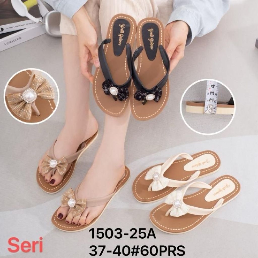 [GROSIR] Sandal Wanita Balance 1503-25A Jepit Pita Mutiara – Ukuran 37–40