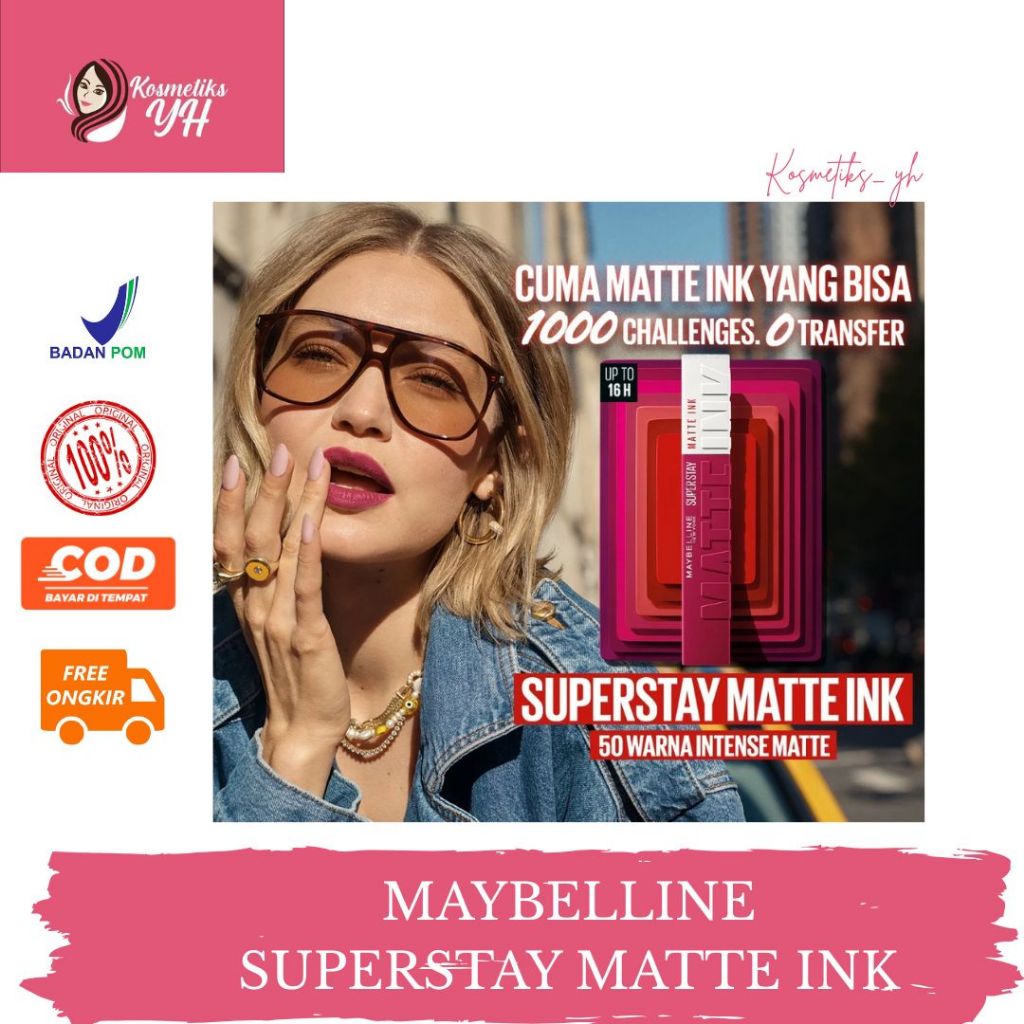 MAYBELLINE SUPERSTAY MATTE INK LIPCREAM ATAU LIPSTIK MAYBELLINE DAN MAYBELLINE LIP CREAM SUPERSTAY W