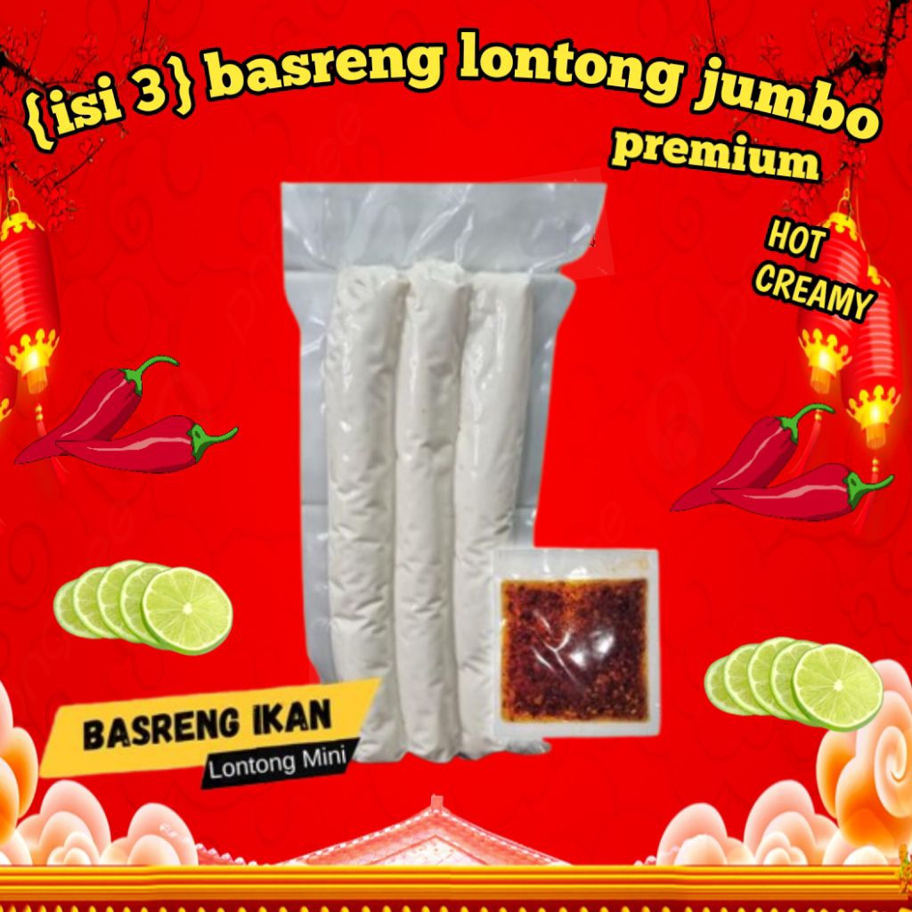 

ISI 3 BASRENG LONTONG JUMBO PANJANG PREMIUM ENAK RENYAH GURIH COCOK UNTUK ACARA KUMPUL KELUARGA
