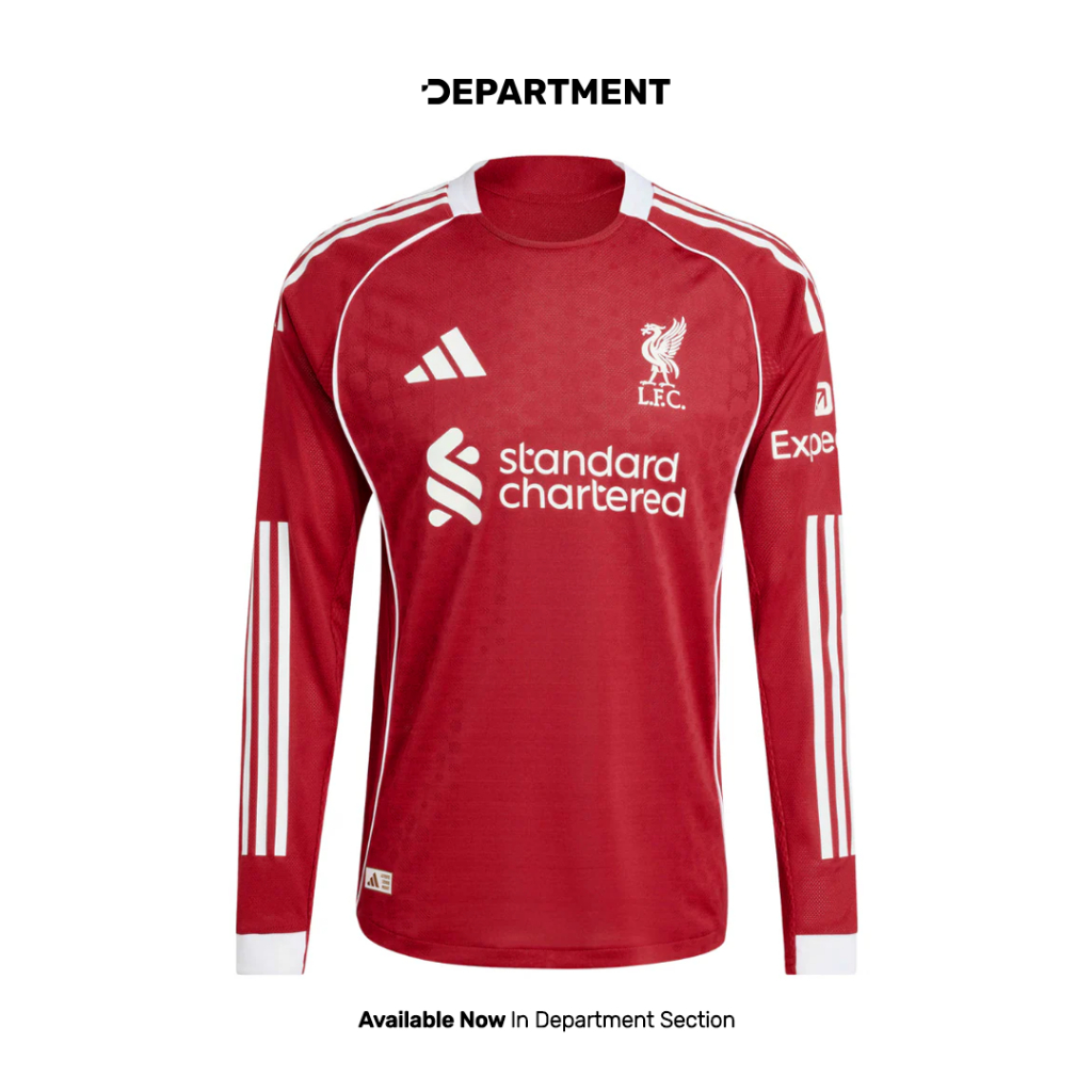 ADIDAS LIVERPOOL FC 25/26 AUTHENTIC HOME LS JV6445 Jersey Bola Pria ORIGINAL
