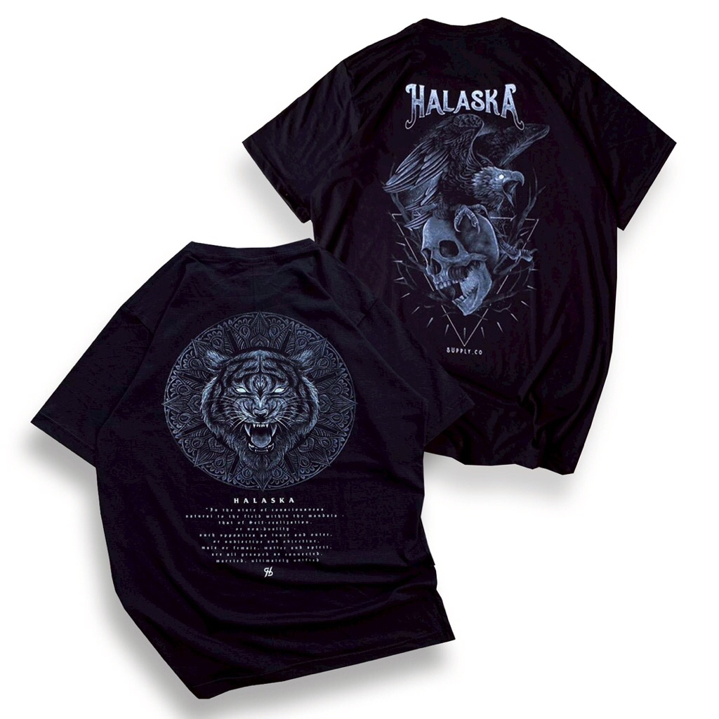BAJU KAOS REGULER PRIA DISTRO/REGULER TSHIRT/BAJU KAOS LENGAN PENDEK KATUN SABLON HALASKA BARU