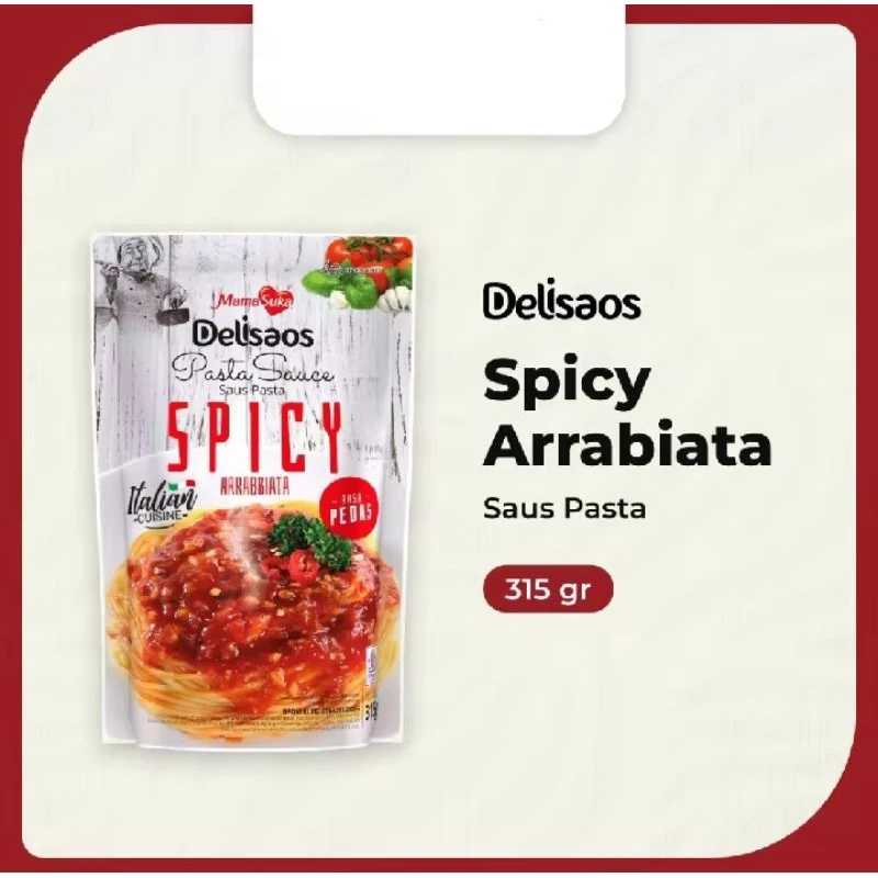 

MamaSuka - Delisaos Arrabbiata Sauce Spicy 315gr (Sauce Pasta)