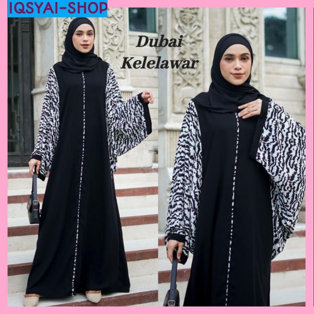 Iqsyai_Shop-abaya kelelawar-dubai kelelawar-abaya hitam-abaya jetblack
