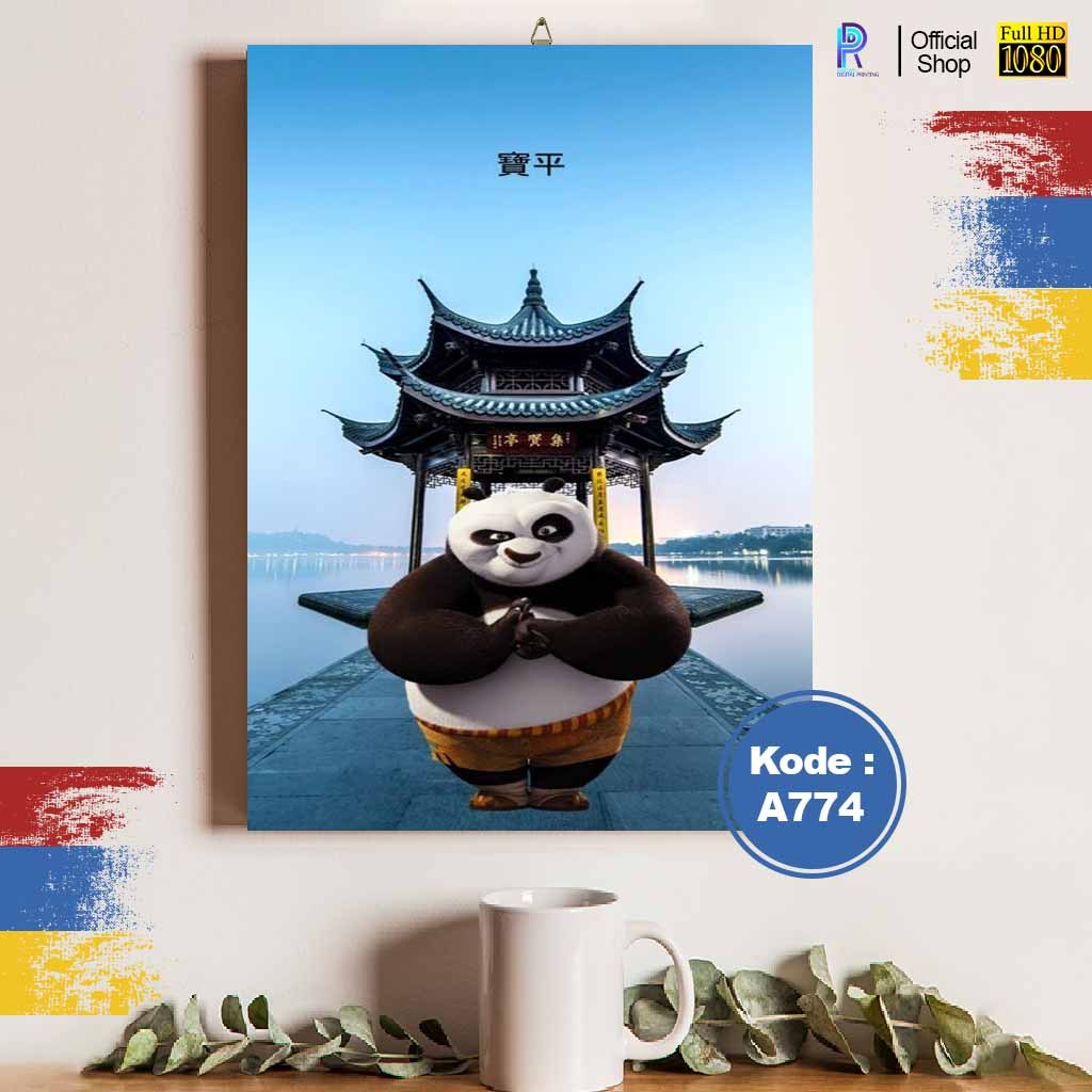 Hiasan Dinding Kayu KUNGFU PANDA2 Poster KUNGFU PANDA2 Wall Decor Unik untuk Kamar & Ruang Tamu AA77