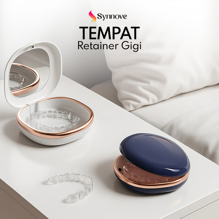 Tempat Retainer Gigi Set Cermin Tempat Gigi Palsu Lepas Pasang Denture Box Kawat Gigi