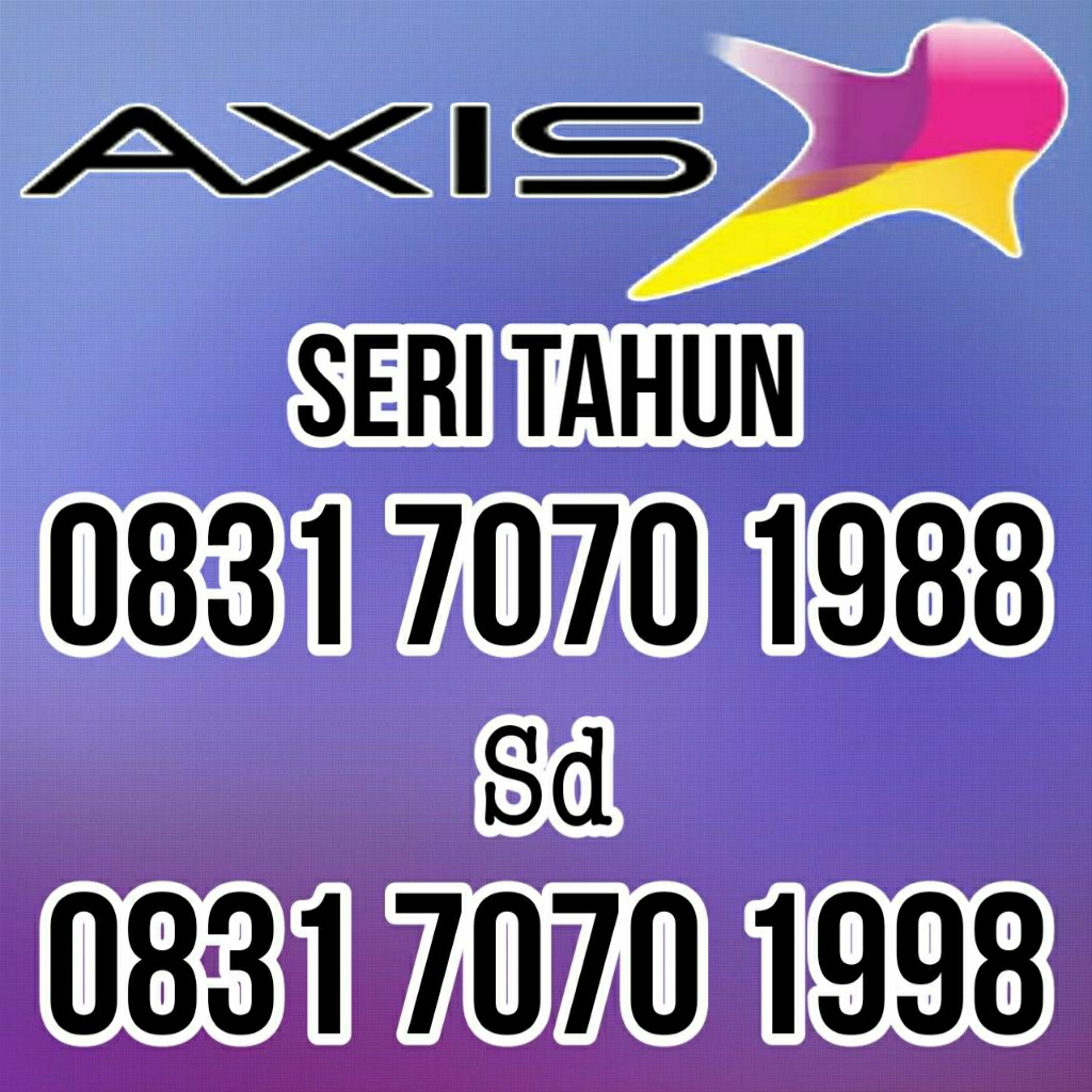 Kartu Perdana Nomor Cantik Axis Axiata Seri Tahun Lahir 7070 1988 - 1998