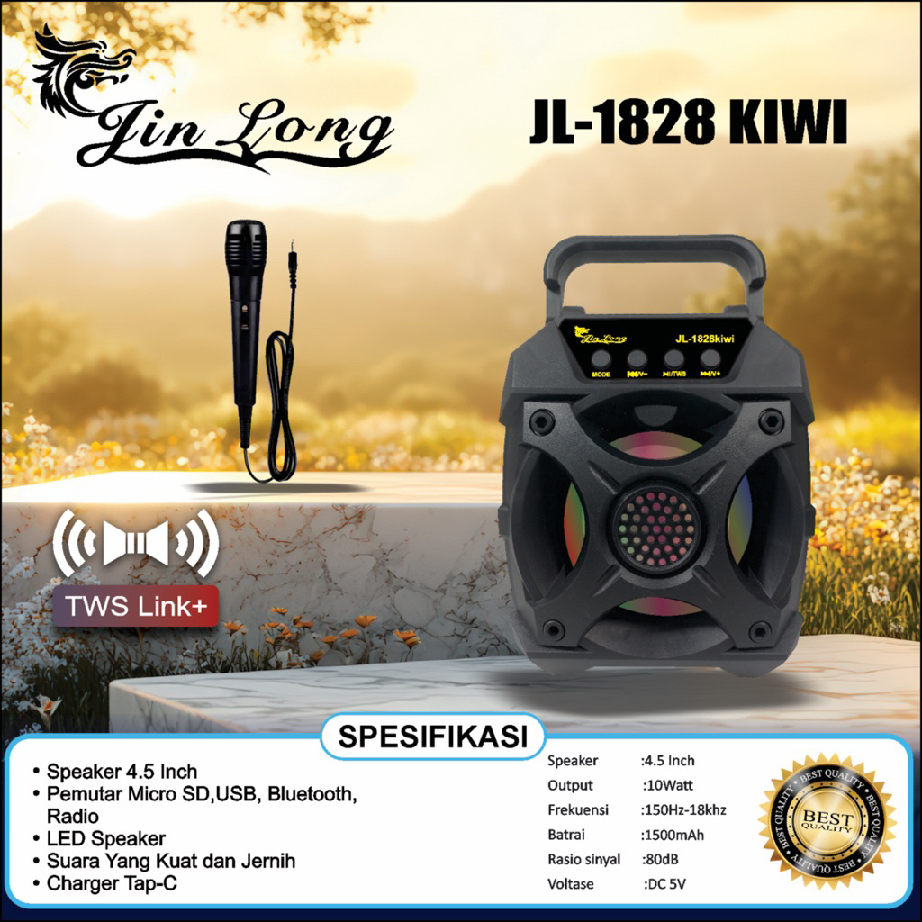 SPEAKER BLUETOOTH WIRELLES GRATIS MIK JINLONG JL 1828 KIWI