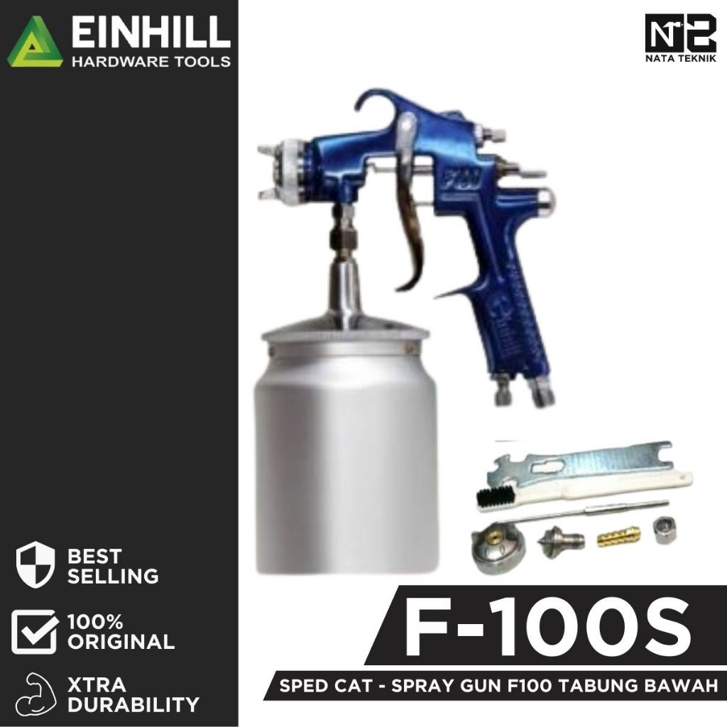 EINHILL F100S 1.6mm F 100 Suction Spray Gun - Semprotan Cat Tabung Bawah EINHILL F-100S Sped Cat F10
