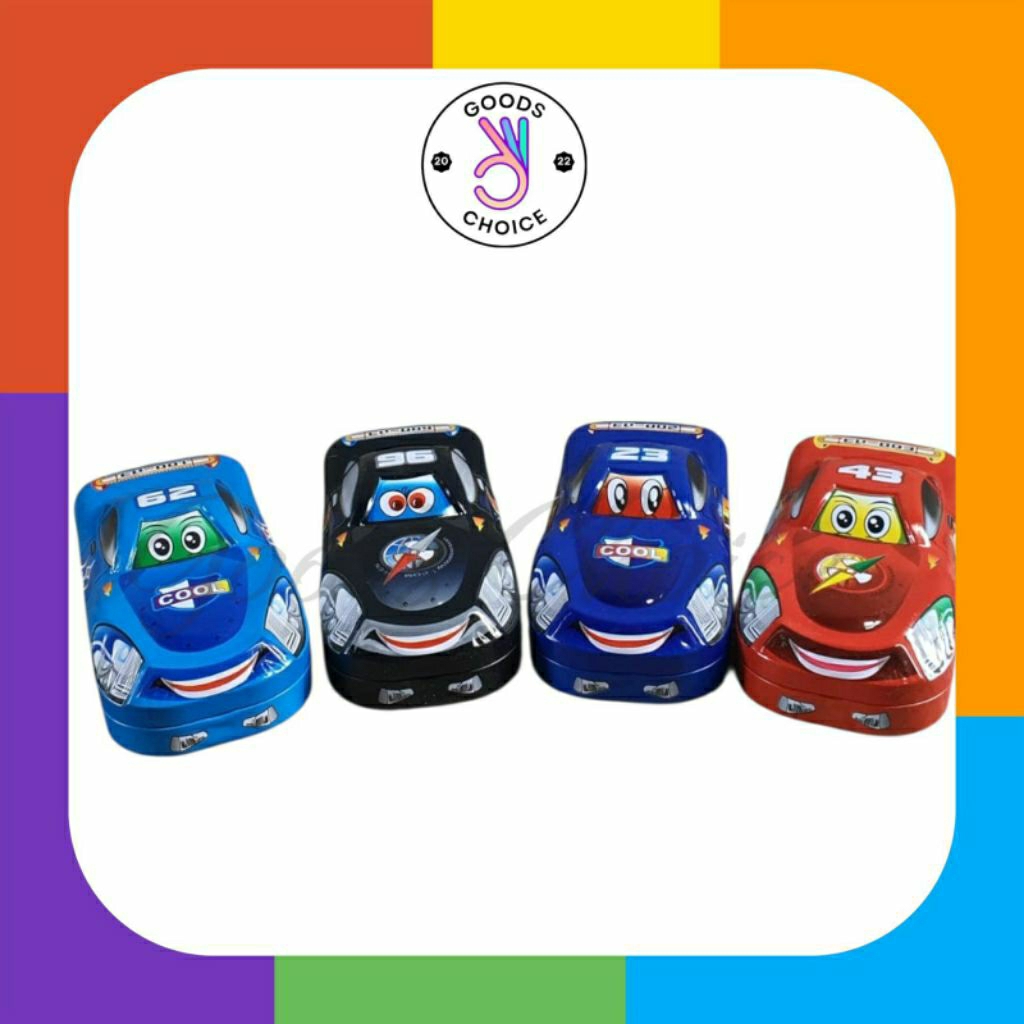 

Kotak Pensil Mobil Kaleng / Tempat pensil kaleng Anak Cewek & Cowok / Tepak Pensil / Pencil Case